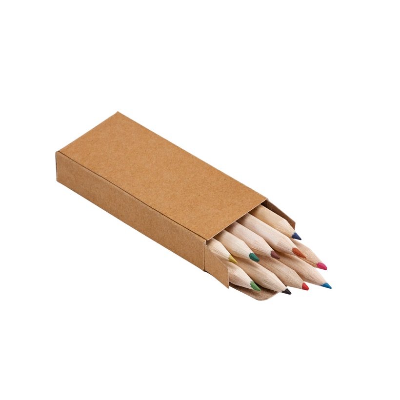 Estojo com 10 Mini Lápis de Cor Crafti