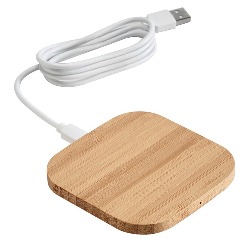 Carregador Wireless Ecopower em Bambu