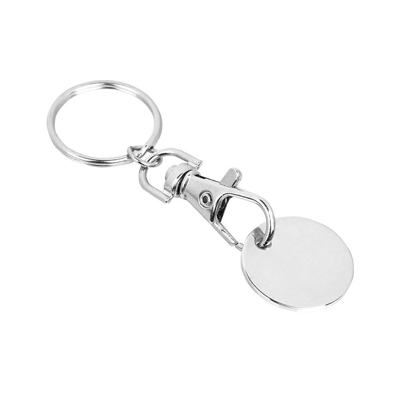 Chaveiro Moeda para Carrinho de Supermercado em Metal Fido