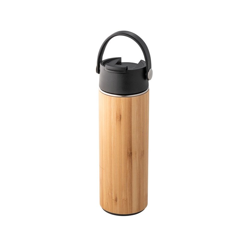 Garrafa Térmica Laver em Bambu com Flip Top 440ml