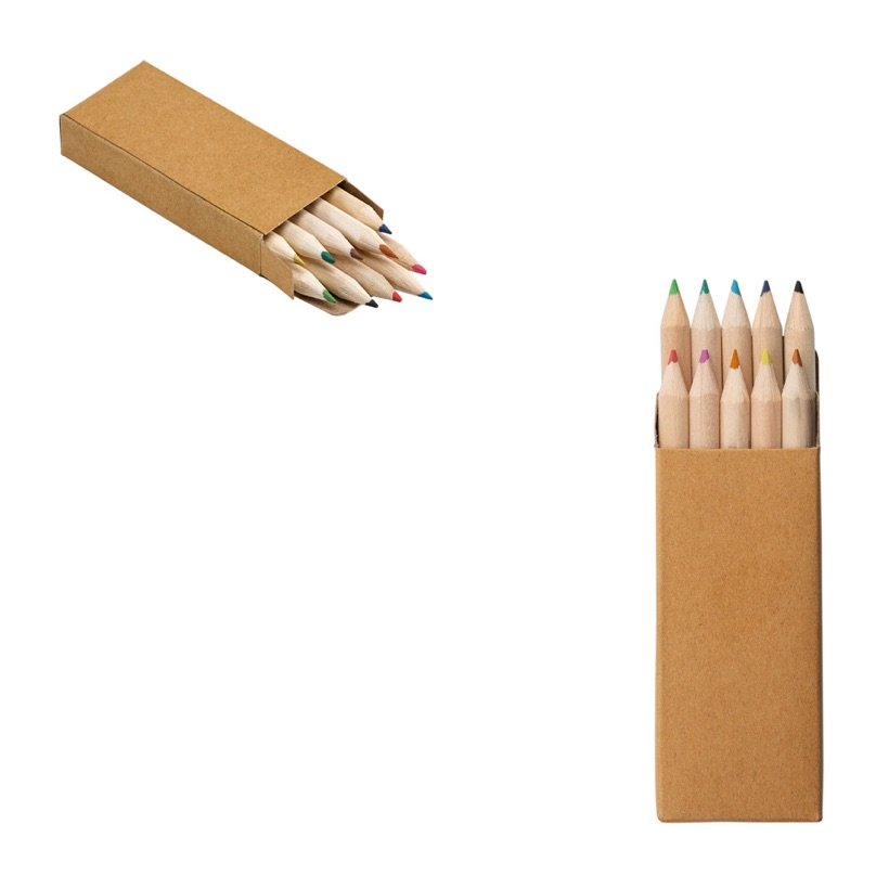 Estojo com 10 Mini Lápis de Cor Crafti — Conjunto