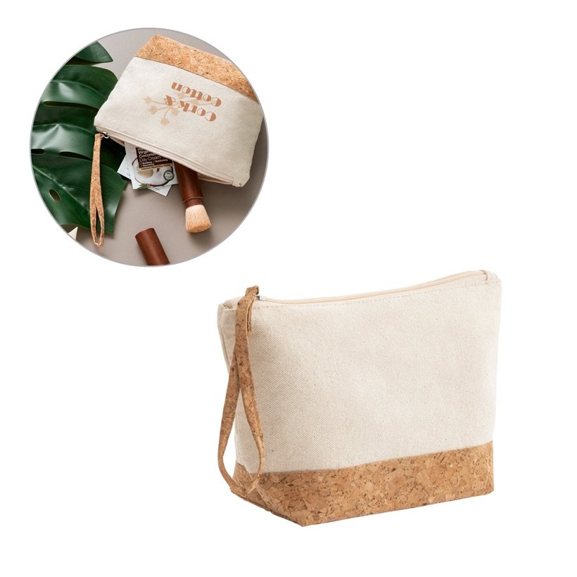 Necessaire de Algodão com Detalhes em Cortiça Blanchett — Conjunto