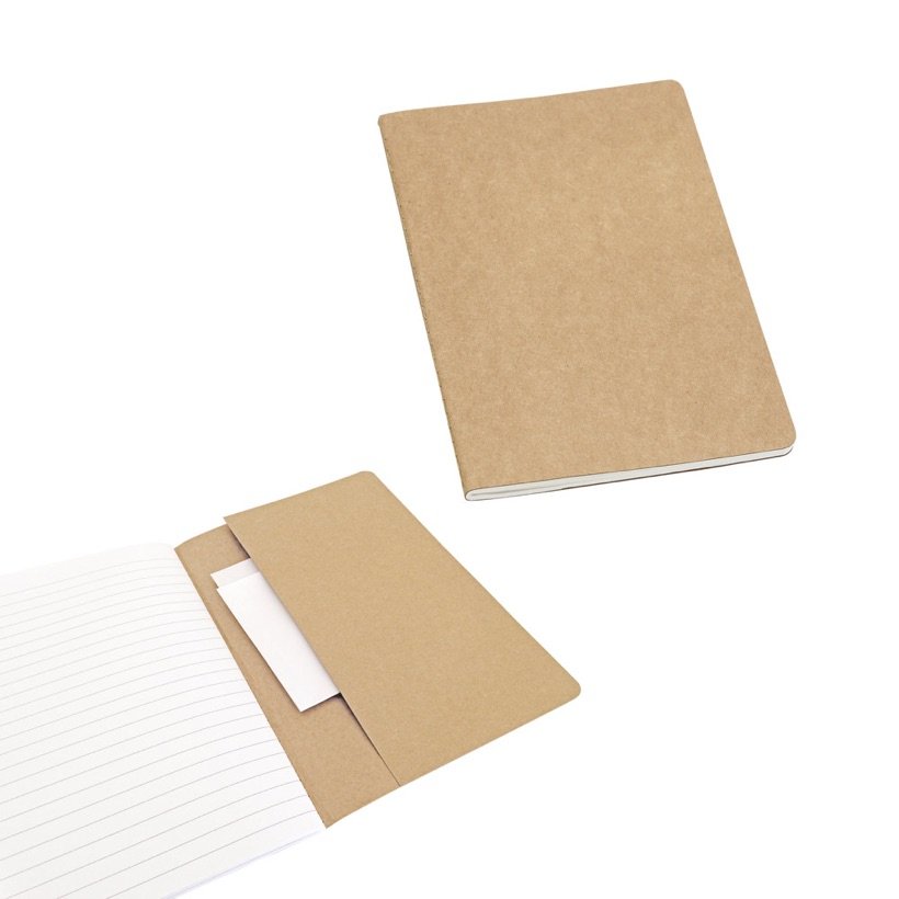 Caderno A5 Kraft com Bolso Interior Kostova — Conjunto