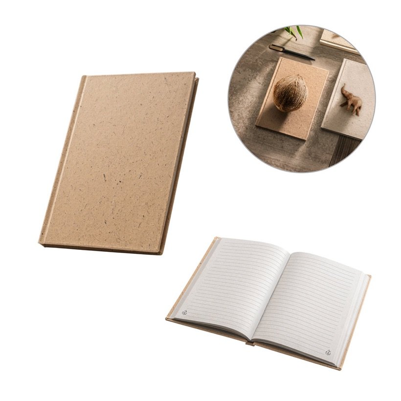 Caderno A5 de Casca de Coco Cocopad — Conjunto