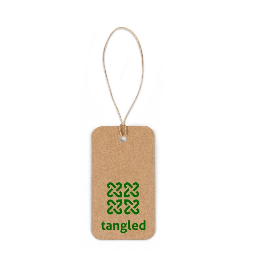 Etiqueta de Papel Reciclado Retangular — Conjunto