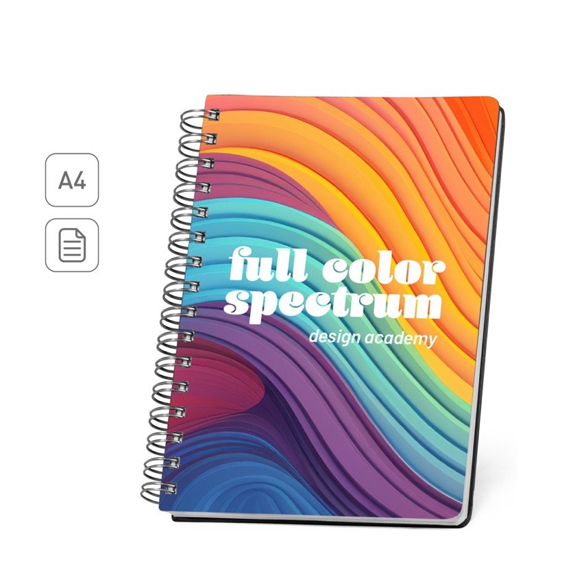 Caderno A4 Full Colour com Argolas Golding — Conjunto
