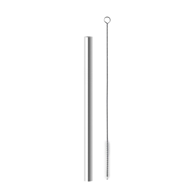Canudo Reutilizável Kahana Wide em Aço Inox — Conjunto