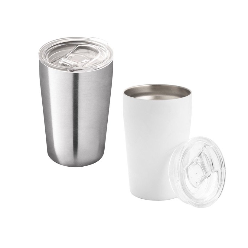 Copo Térmico de Viagem Slider para Sublimação 380ml — Conjunto