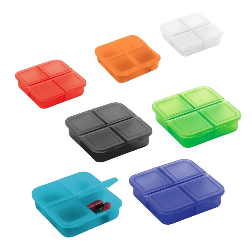 Porta Comprimidos com 4 Divisórias Roberts — Conjunto