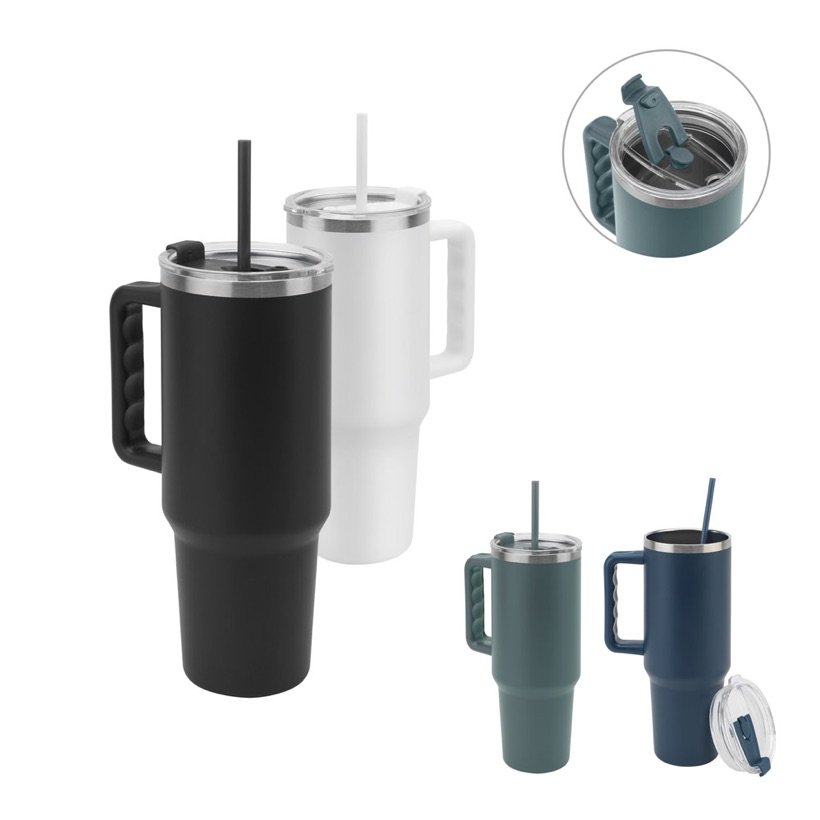 Copo Térmico de Viagem Joyner XL com Canudo 1,3L — Conjunto