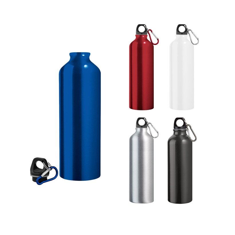 Squeeze de Alumínio Siderot com Mosquetão 800ml — Conjunto