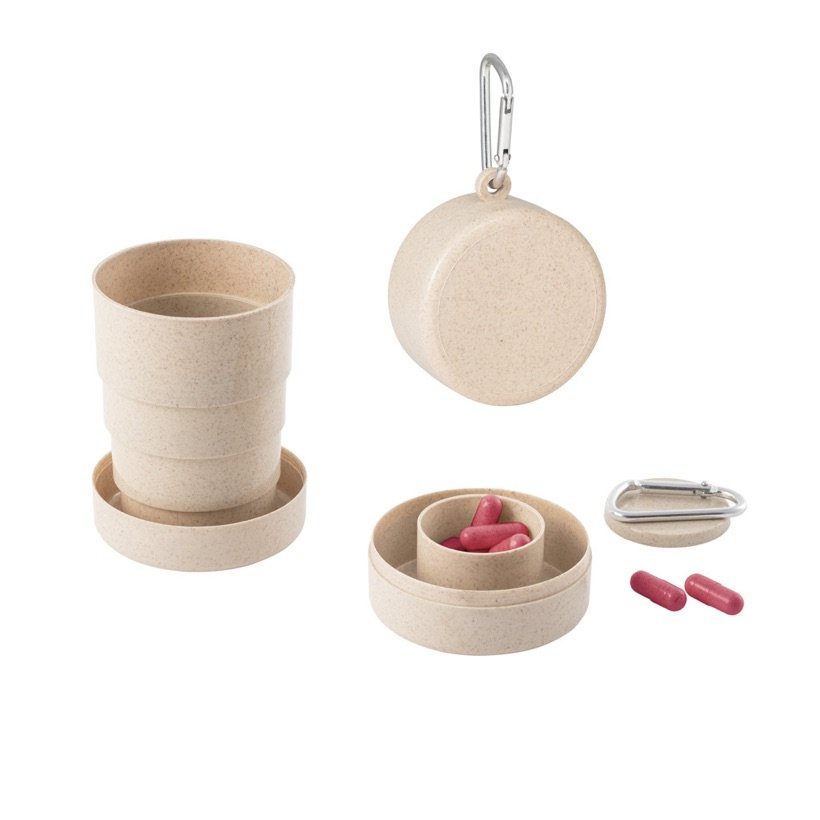 Copo de Viagem Retrátil em Bambu Nadal 210mL — Conjunto