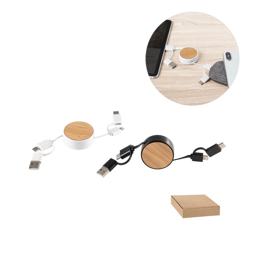 Cabo Retrátil Rubins Multifunções 6 em 1 — Conjunto