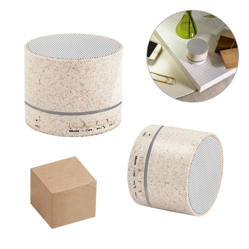 Caixa de Som Portátil Redonda Re-Lineu — Conjunto