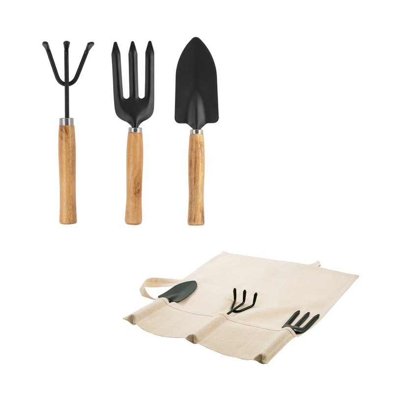 Conjunto de Jardinagem em Madeira de Eucalipto Orchid — Conjunto